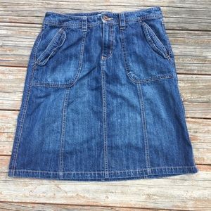 G.H. Bass Dark Wash Jean Skirt| 6